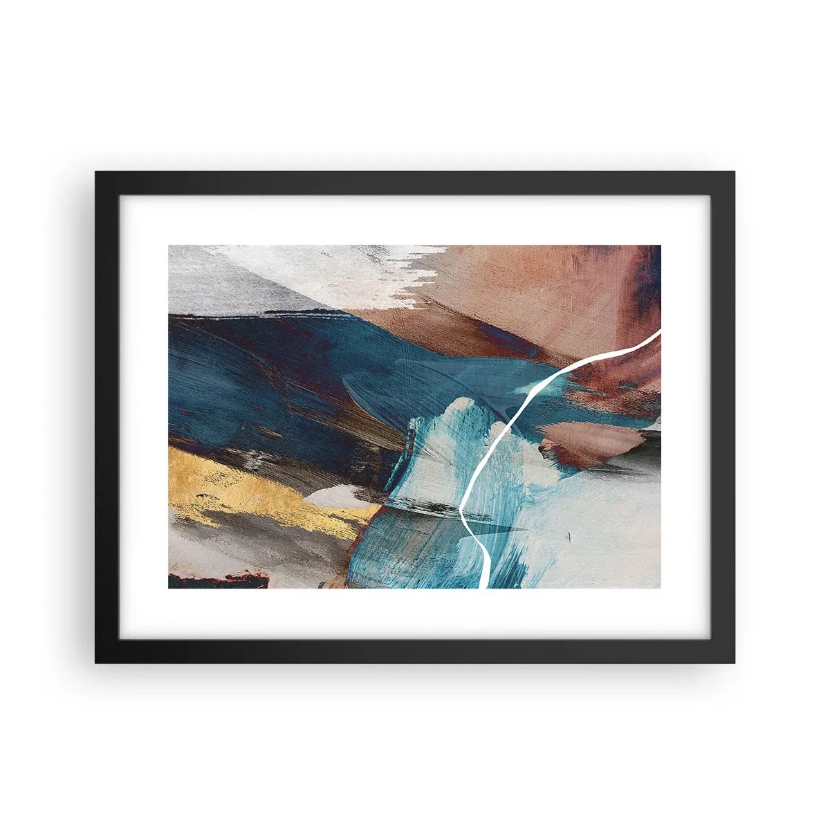 Póster en marco negro - Con estilo y energía - 40x30 cm