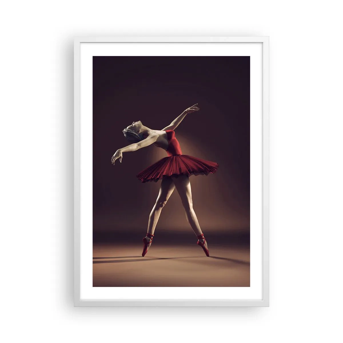 Póster en marco blanco - Primera bailarina - 50x70 cm