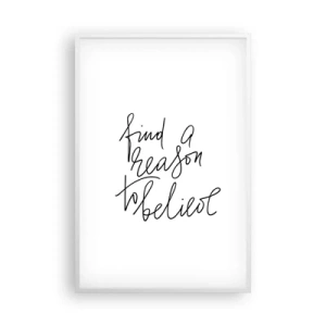 Póster en marco blanco - Es posible - 61x91 cm