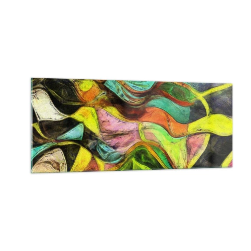 Cuadro sobre vidrio - Impresiones sobre Vidrio - El movimiento es la vida - 100x40 cm
