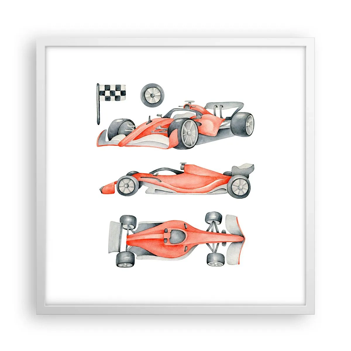 Póster en marco blanco - Para alcanzar un sueño - 50x50 cm