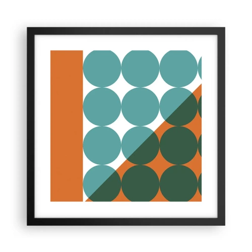 Póster en marco negro - Hacia arriba y en diagonal - 40x40 cm