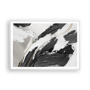 Póster en marco blanco - Abstracción con estilo - 100x70 cm
