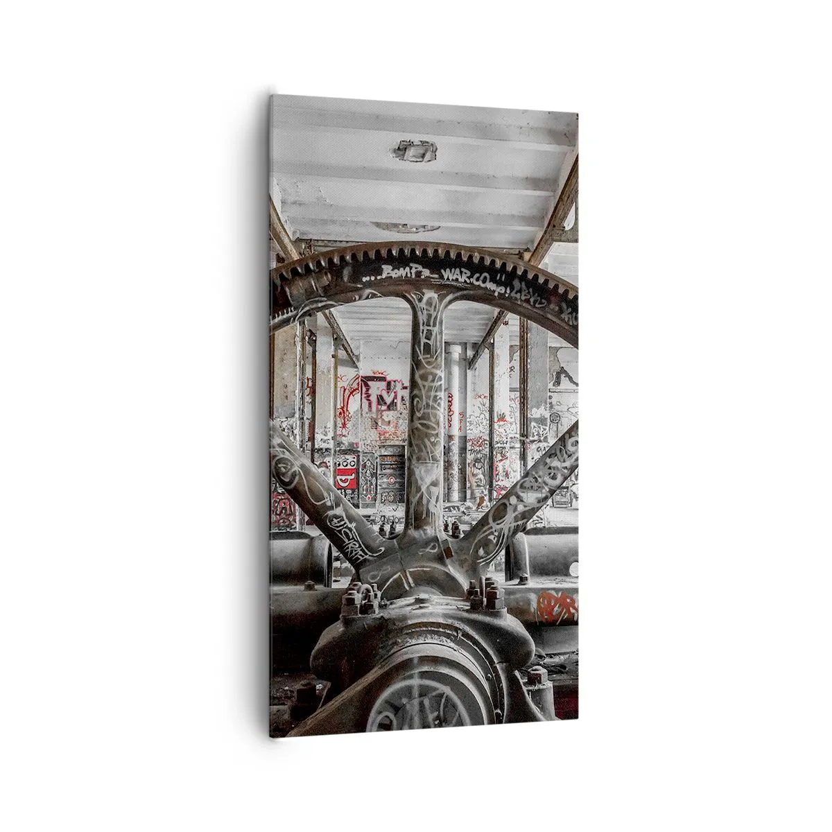 Cuadro sobre lienzo - Impresión de Imagen - La vida secreta de una fábrica - 65x120 cm
