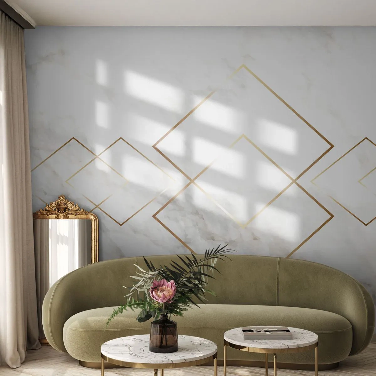 Fotomural Premium Sand - Una vista al infinito - Abstracción, Pedazo, Mármol - 400x280 cm