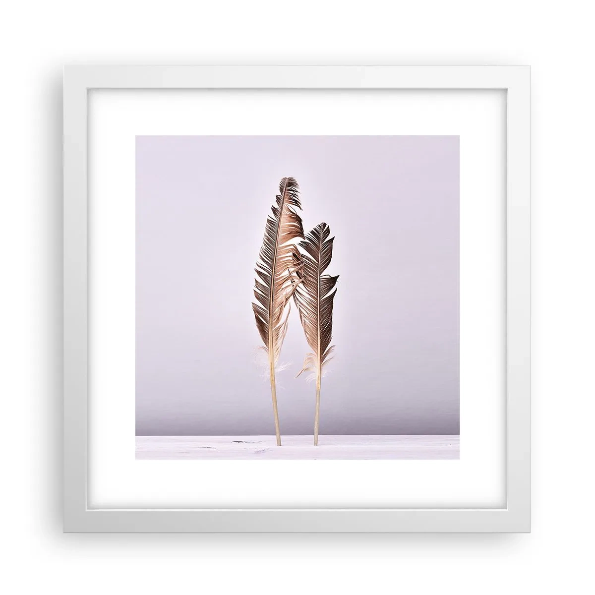 Póster en marco blanco - Contra la nada - 30x30 cm