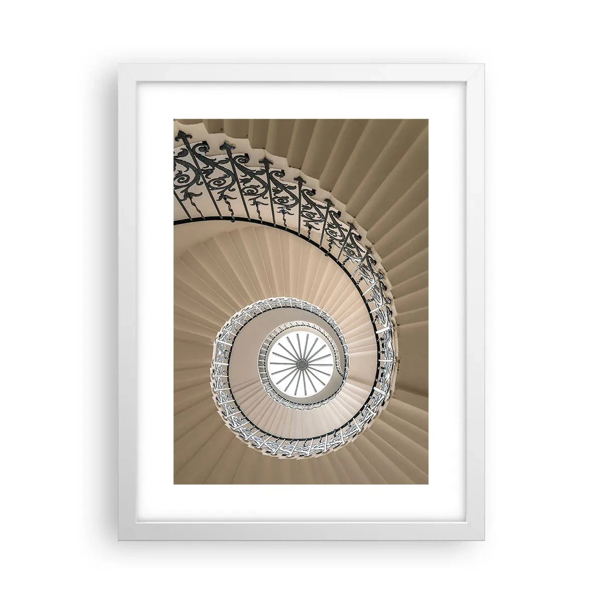 Póster en marco blanco - En el interior de una concha - 30x40 cm