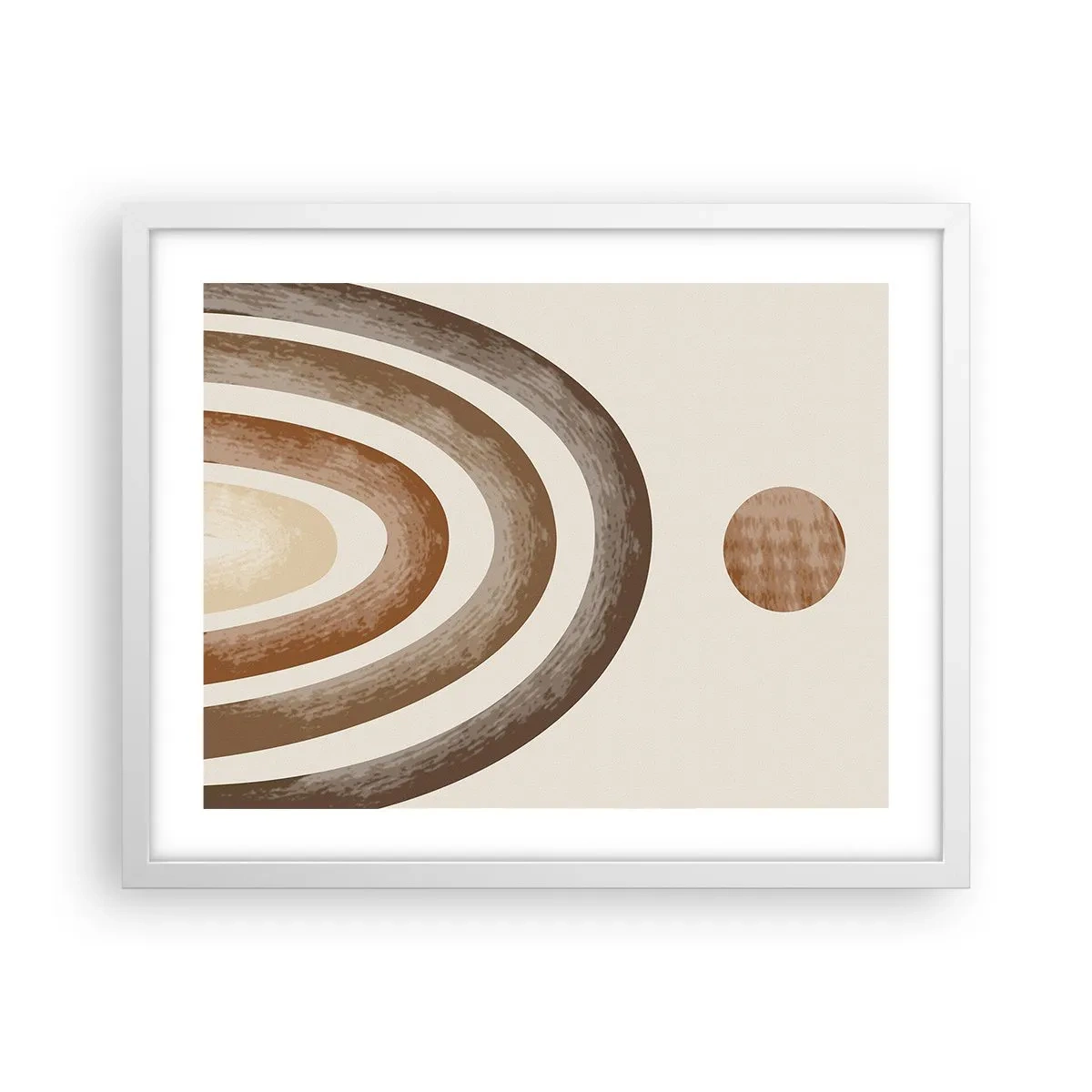 Póster en marco blanco - En otro mundo - 50x40 cm