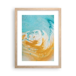 Póster en marco roble claro - Remolino pastel - 30x40 cm