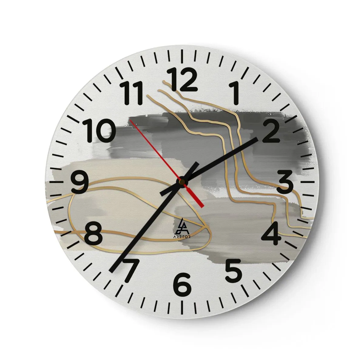 Reloj de pared - Reloj de vidrio - Persistencia y movimiento - 30x30 cm