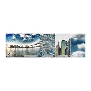 Muestra de fotomural Premium Canvas - Isla de cristal - Ciudad, Nueva York, Arquitectura - 100x30 cm