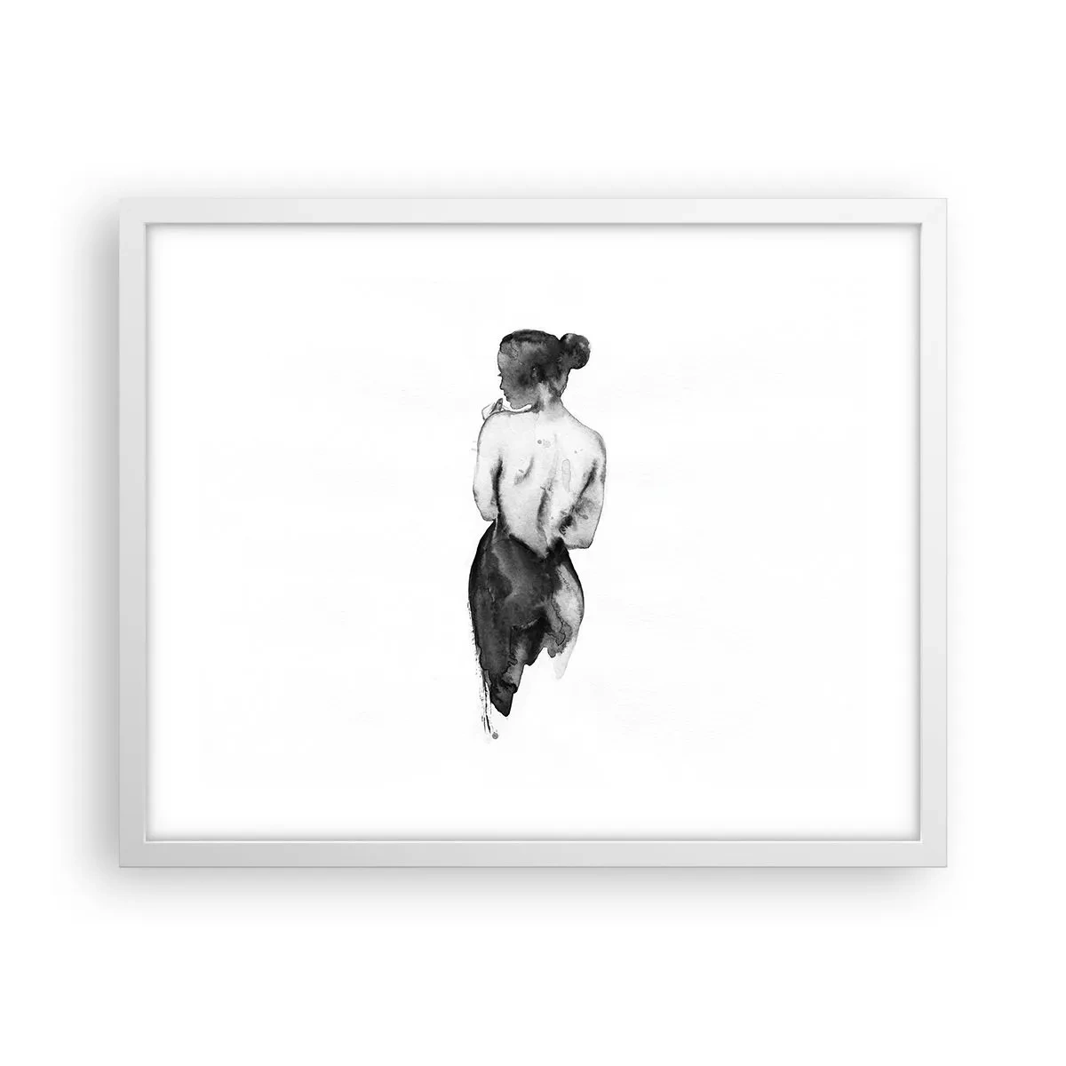 Póster en marco blanco - Sin ella el mundo deja de tener sentido - 50x40 cm