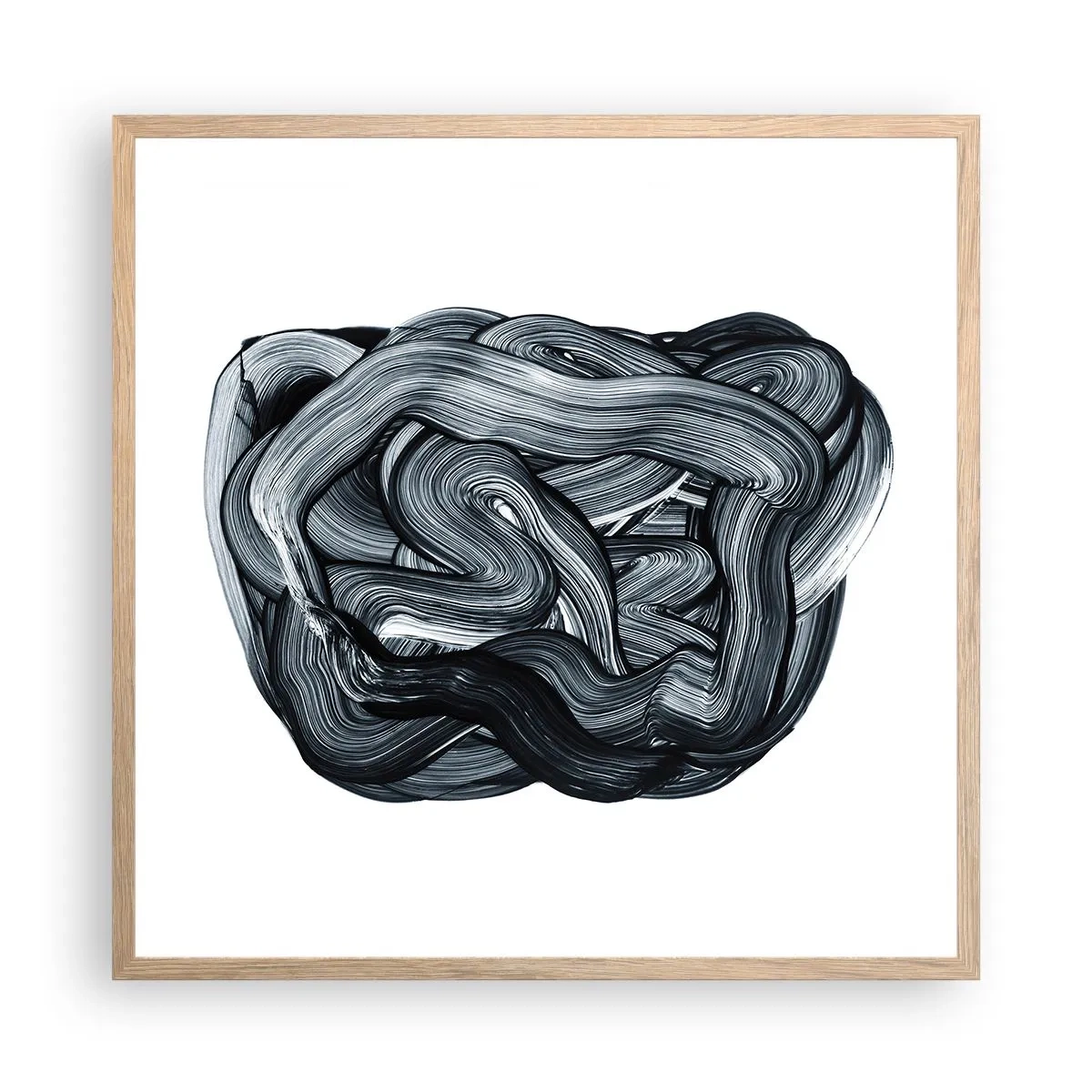 Póster en marco roble claro - No es tan sencillo - 60x60 cm