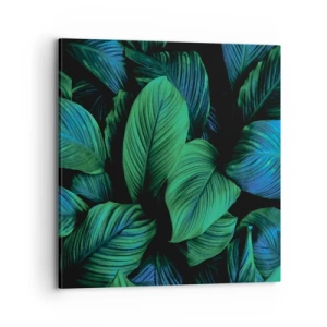 Cuadro sobre lienzo - Impresión de Imagen - En la multitud verde - 70x70 cm