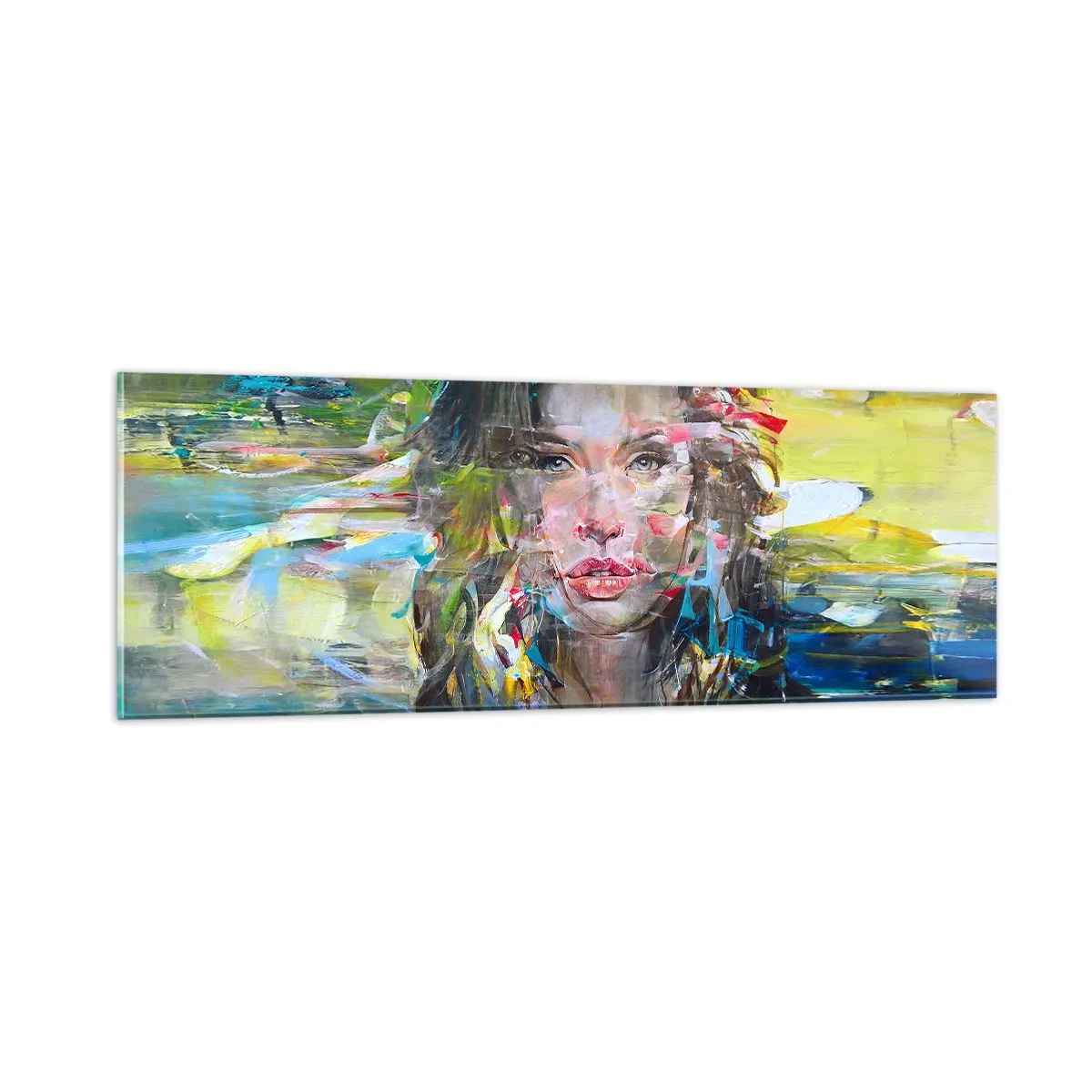 Cuadro sobre vidrio - Impresiones sobre Vidrio - Tras el velo del aire - 90x30 cm