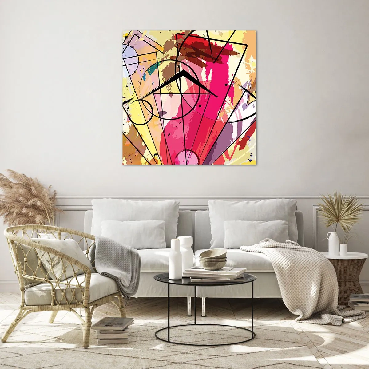 Cuadro sobre vidrio - Impresiones sobre Vidrio - Explosión - 60x60 cm
