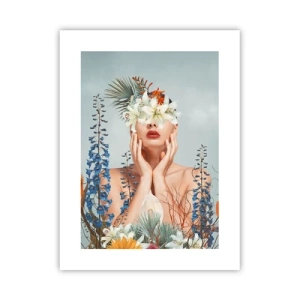Póster - Mujer-flor - 30x40 cm