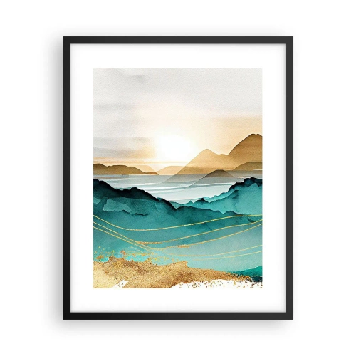 Póster en marco negro - Al borde de la abstracción - paisaje - 40x50 cm