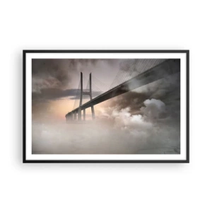 Póster en marco negro - Junto al río que no existe - 91x61 cm