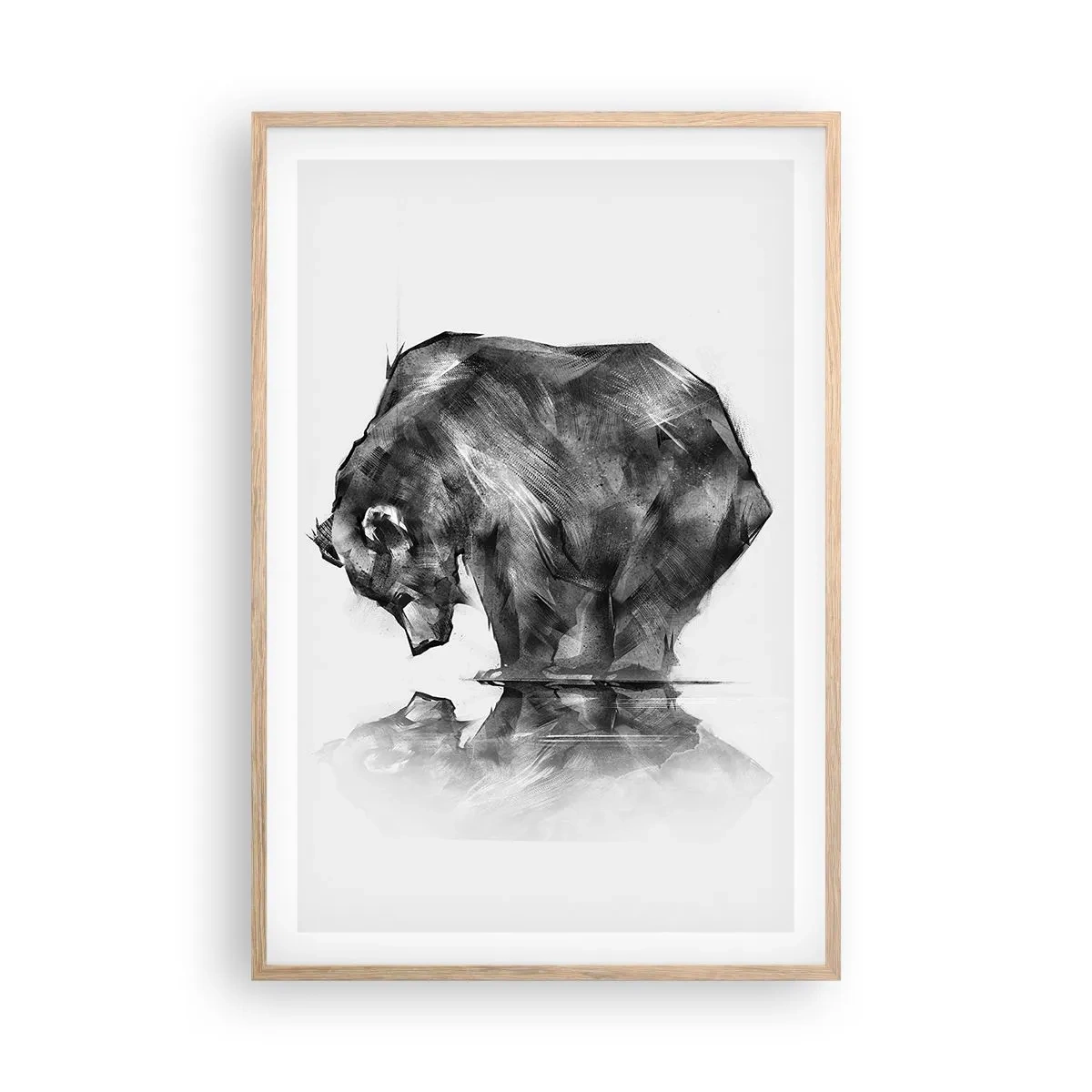 Póster en marco roble claro - Es bueno ver a alguien cercano - 61x91 cm