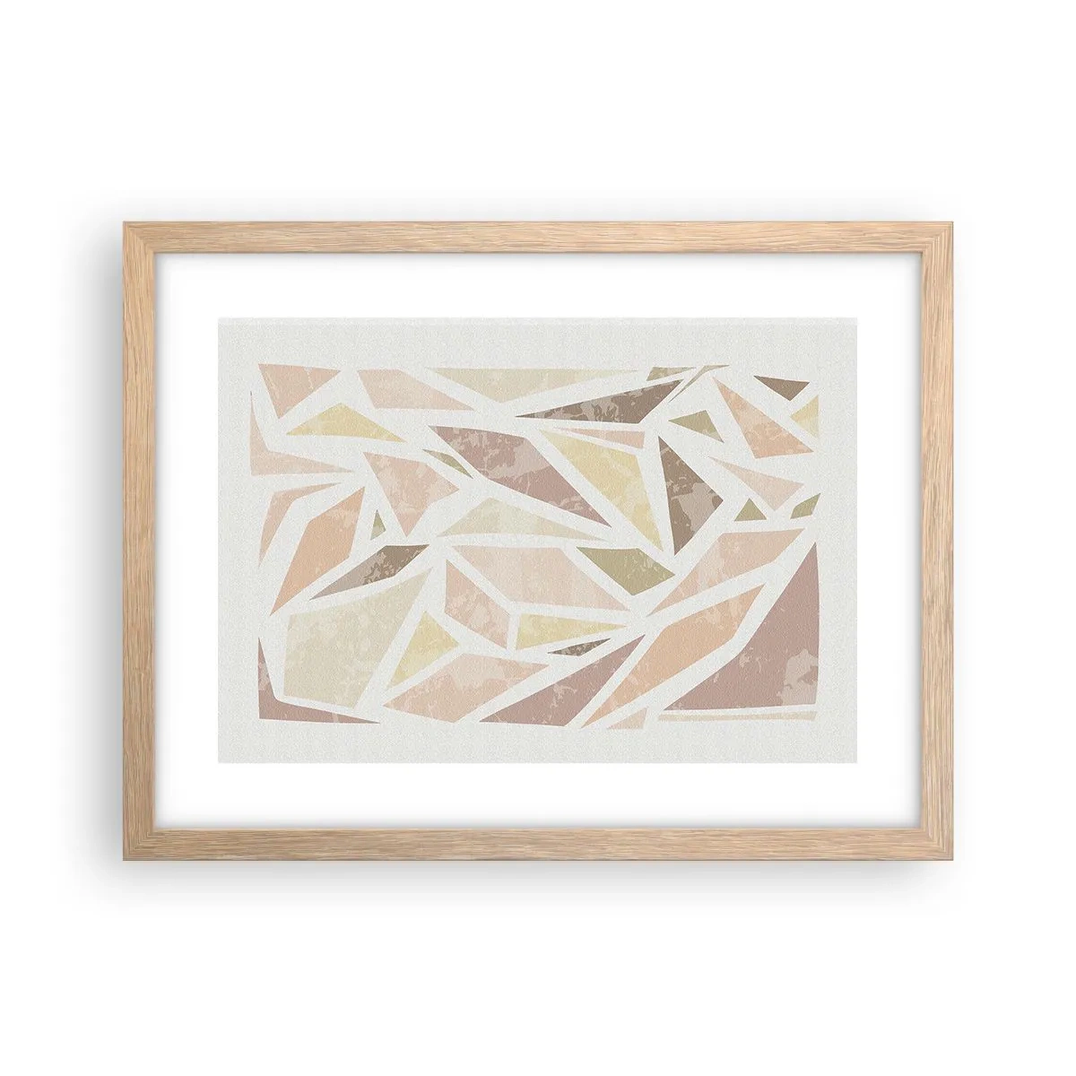 Póster en marco roble claro - Composición de vidrieras - 40x30 cm