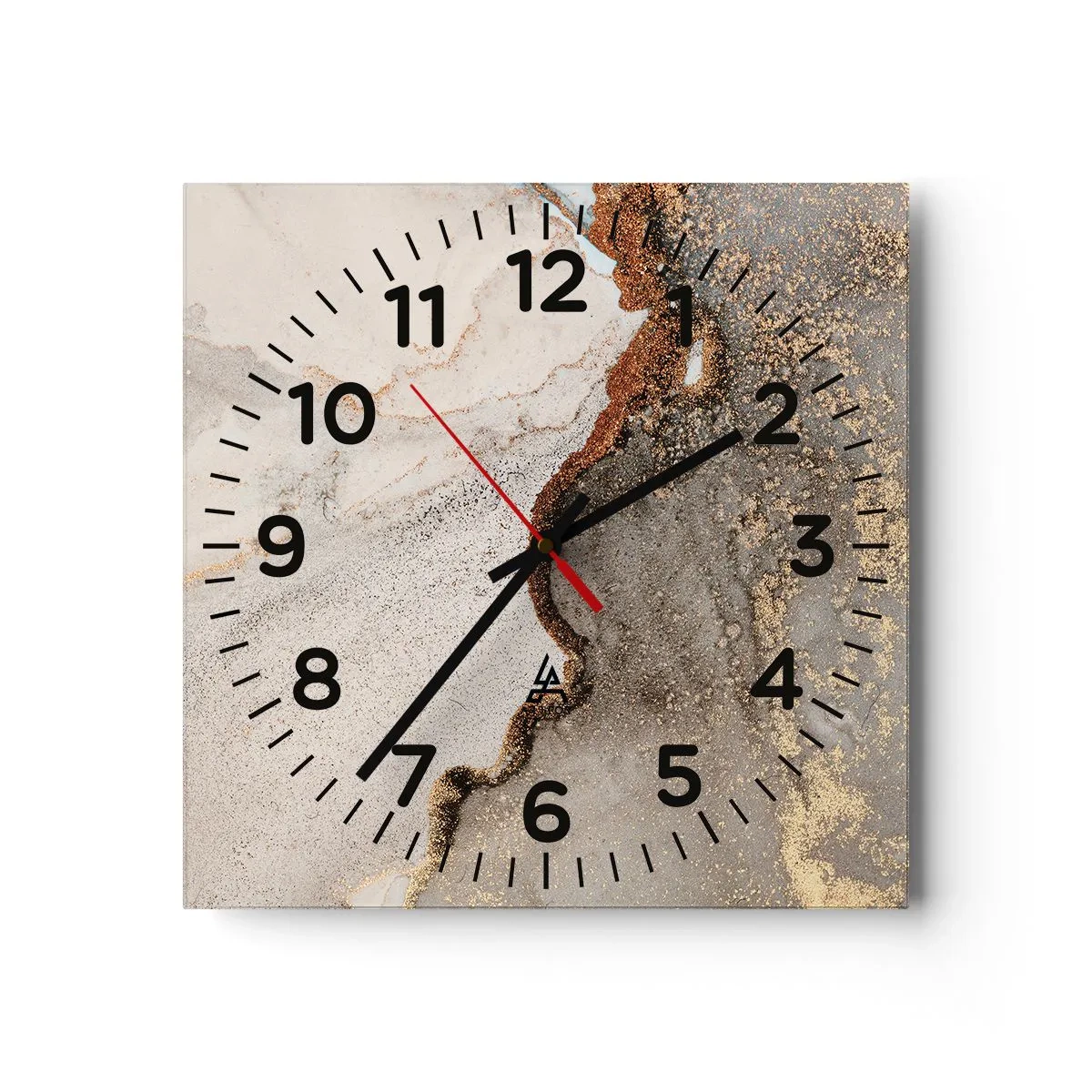 Reloj de pared - Reloj de vidrio - En la frontera de los colores - 40x40 cm