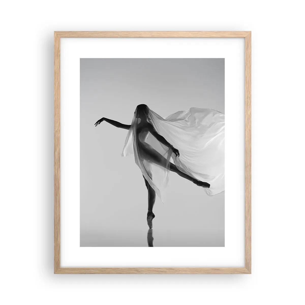 Póster en marco roble claro - Ligereza y gracia - 40x50 cm
