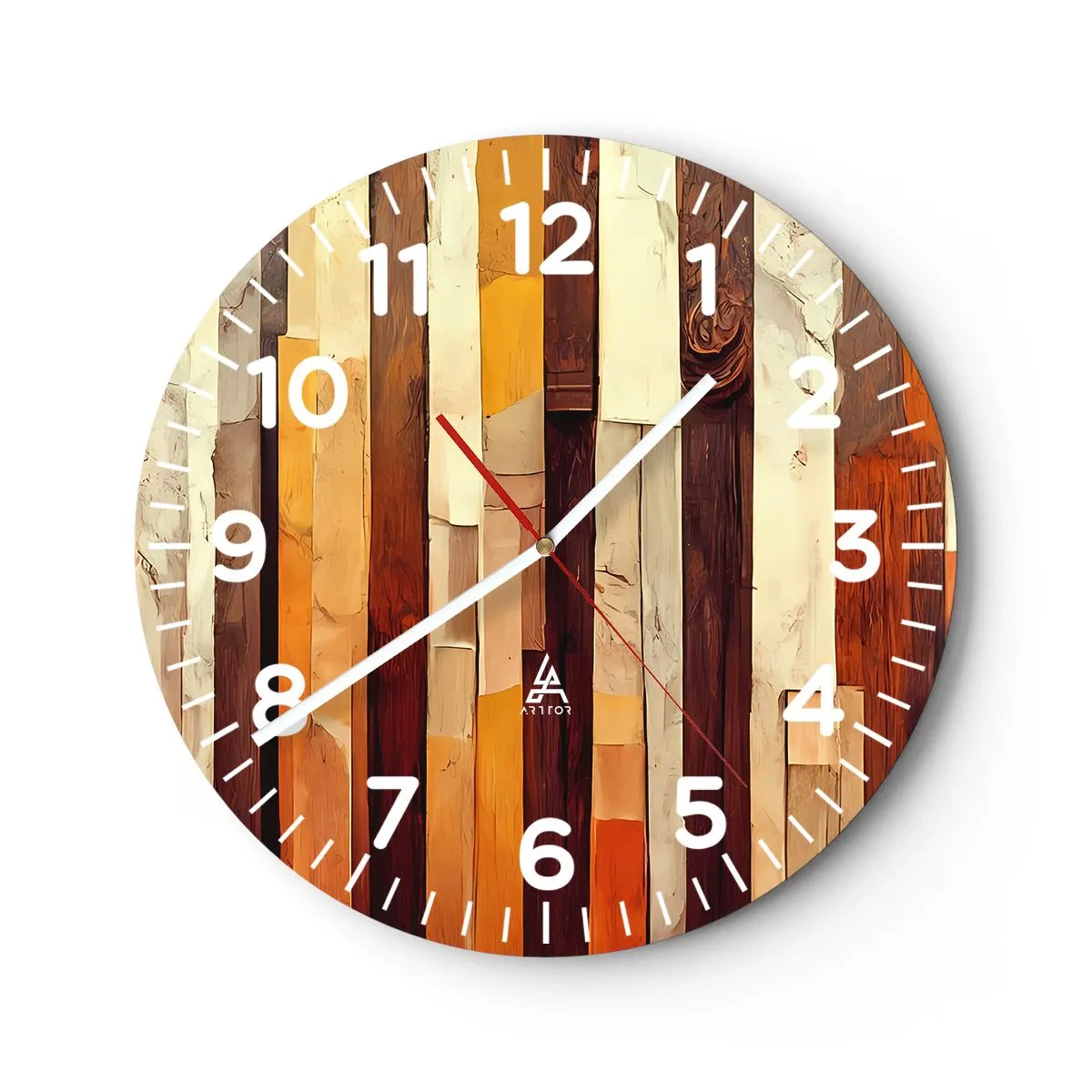 Reloj de pared - Reloj de vidrio - Himno de los árboles del bosque - 40x40 cm