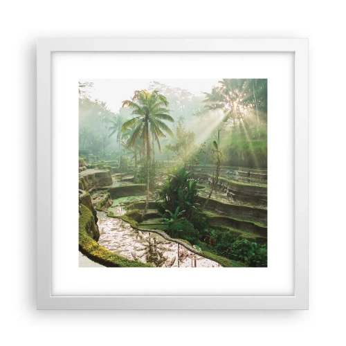 Póster en marco blanco - Crecer bajo el sol - 30x30 cm