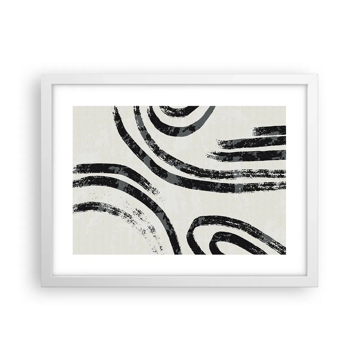 Póster en marco blanco - A medias - 40x30 cm