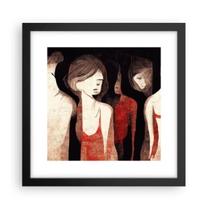 Póster en marco negro - Madonnas de la oscuridad - 30x30 cm