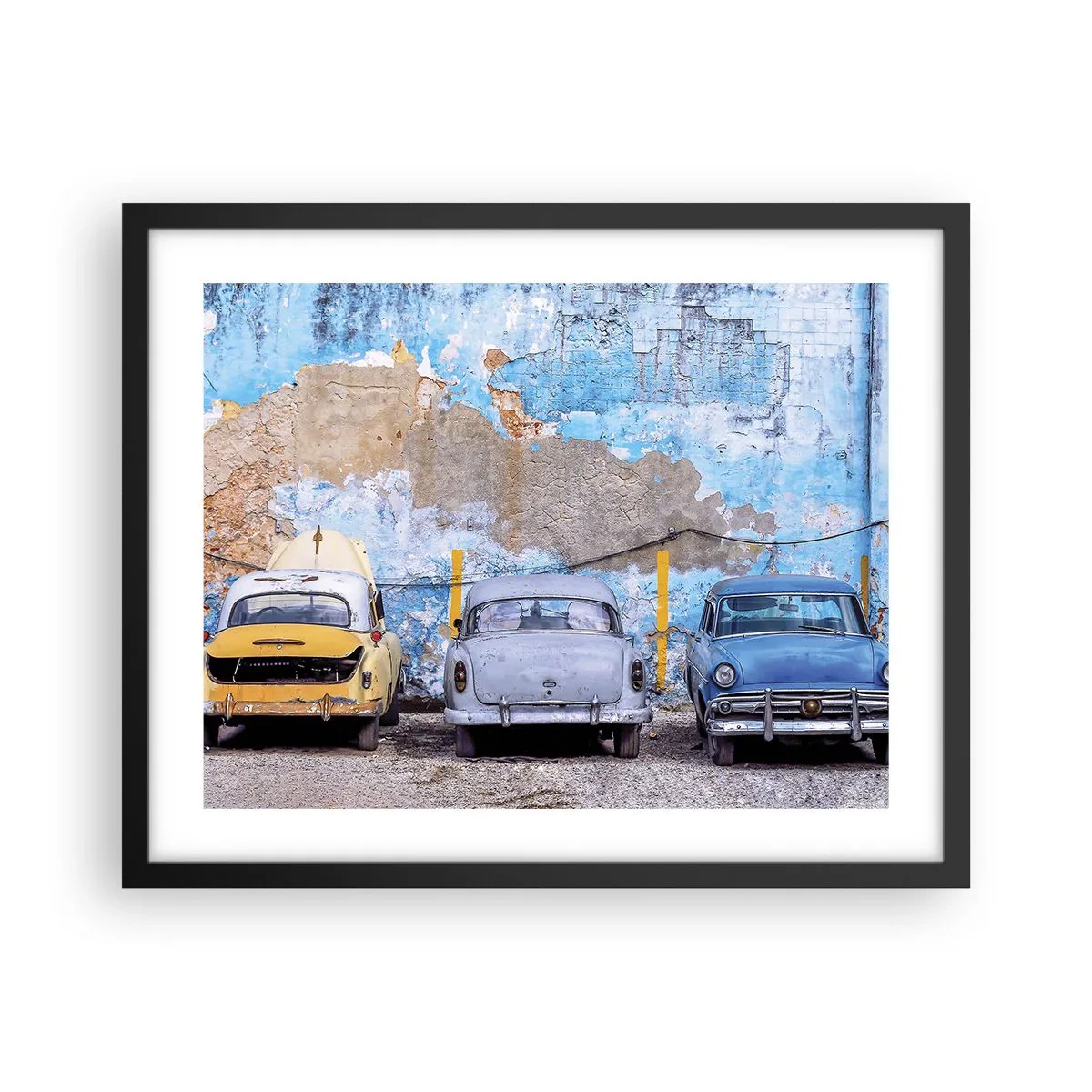 Póster en marco negro - Reunión de veteranos - 50x40 cm