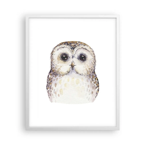 Póster en marco blanco - Mírame a los ojos - 40x50 cm