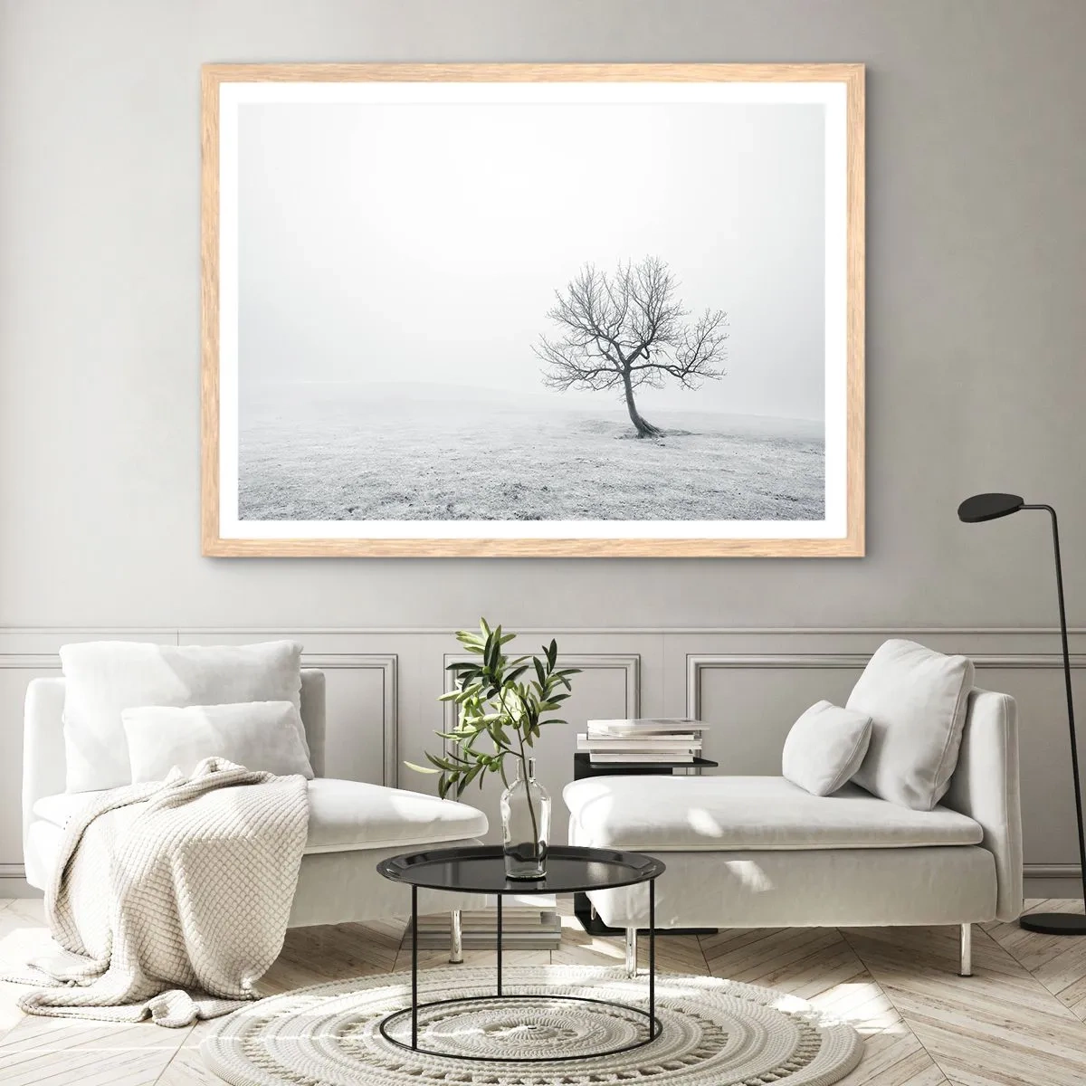 Póster en marco roble claro - Contra la nada - 40x30 cm