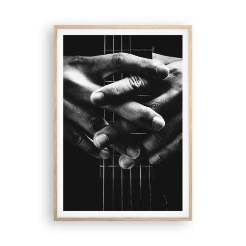 Póster en marco roble claro - La oración del artista - 70x100 cm