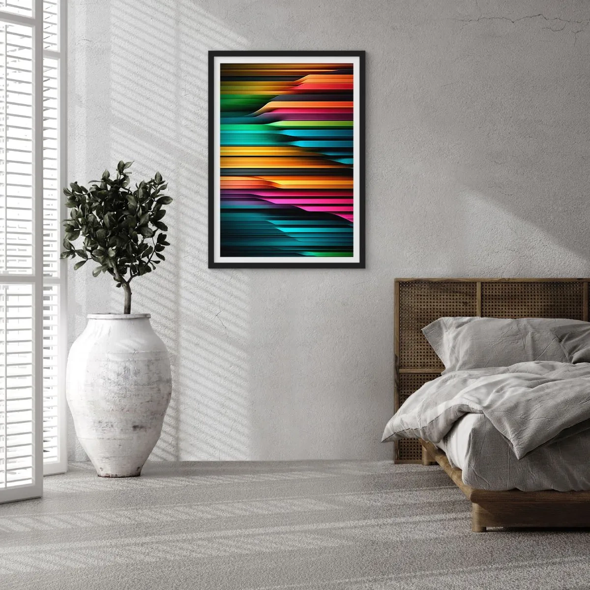 Póster en marco negro - Órgano luminoso - 30x40 cm