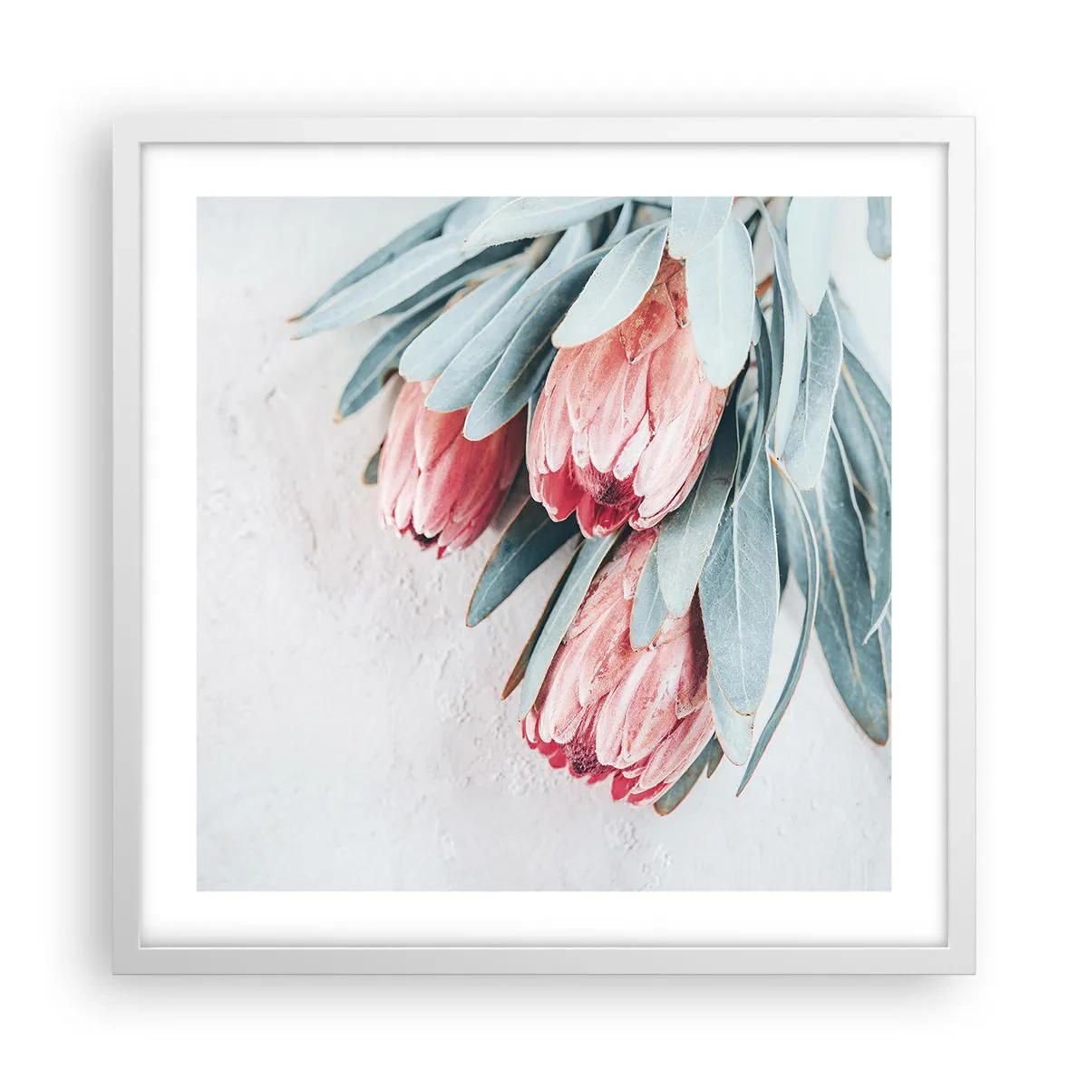 Póster en marco blanco - Avergonzada de su propia belleza - 50x50 cm