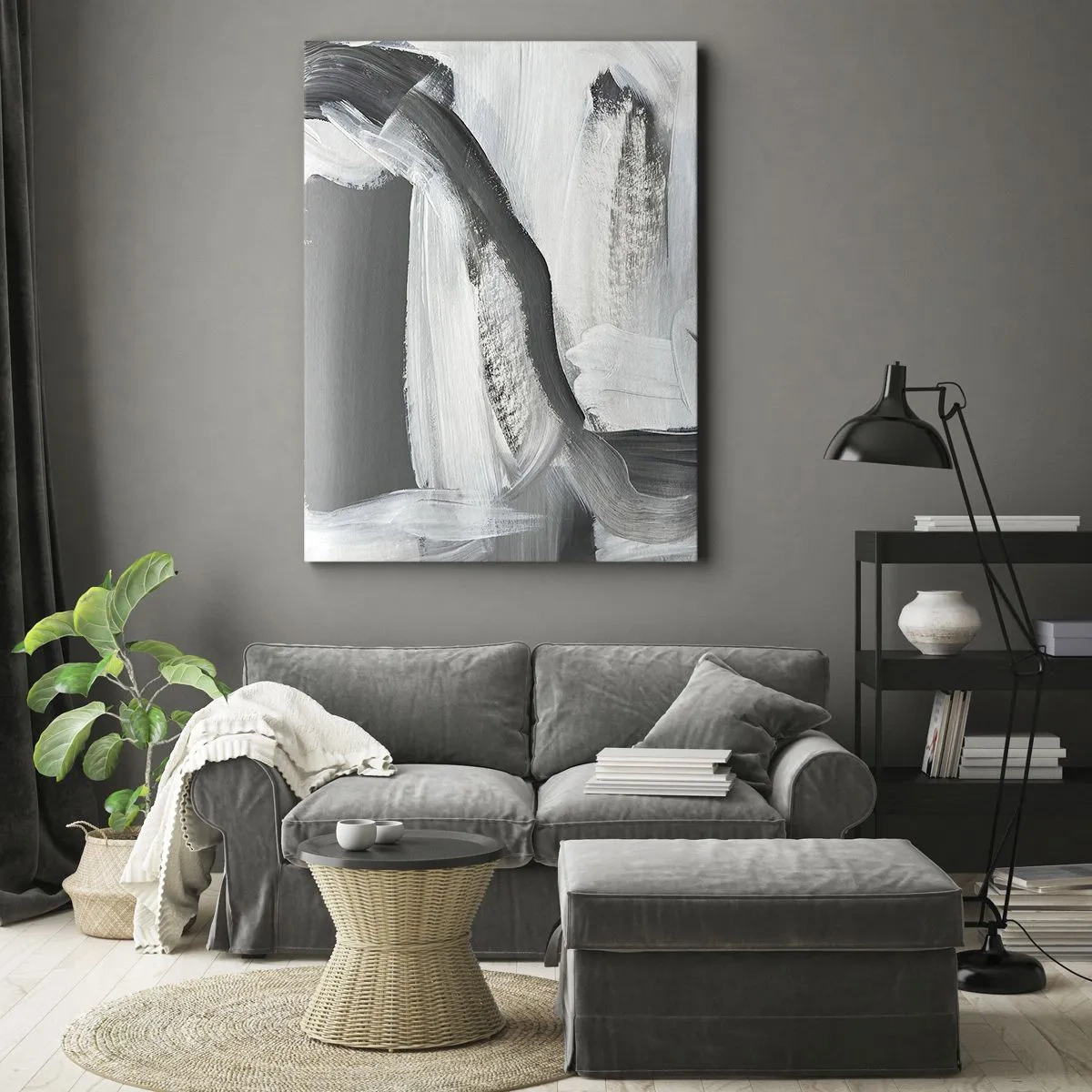 Cuadro sobre lienzo - Impresión de Imagen - Con movimientos decididos - 65x120 cm