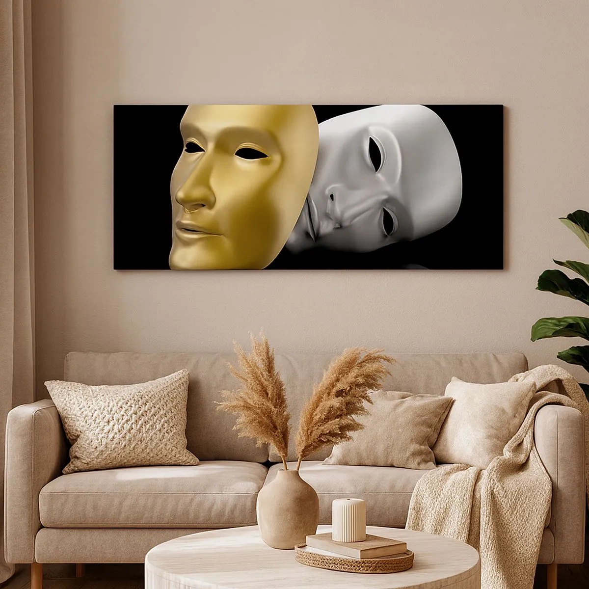 Cuadro sobre lienzo - Impresión de Imagen - La vida es un teatro - 100x40 cm