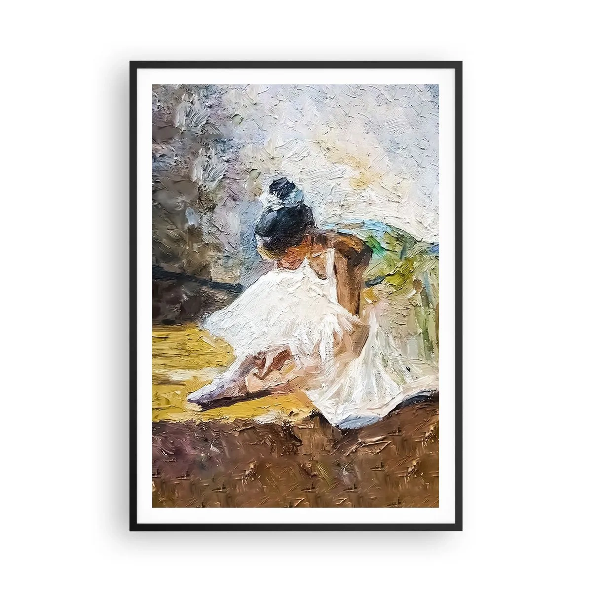 Póster en marco negro - De un cuadro de Degas - 70x100 cm