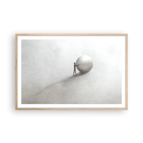 Póster en marco roble claro - El juego de la vida - 91x61 cm