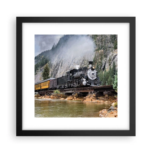 Póster en marco negro - ¿Adónde me llevas? - 30x30 cm