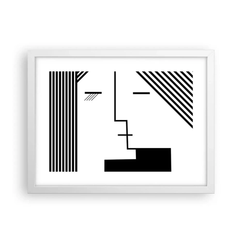 Póster en marco blanco - Solo un beso - 40x30 cm