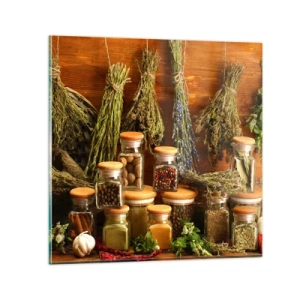 Cuadro sobre vidrio - Impresiones sobre Vidrio - La magia de la cocina - 70x70 cm