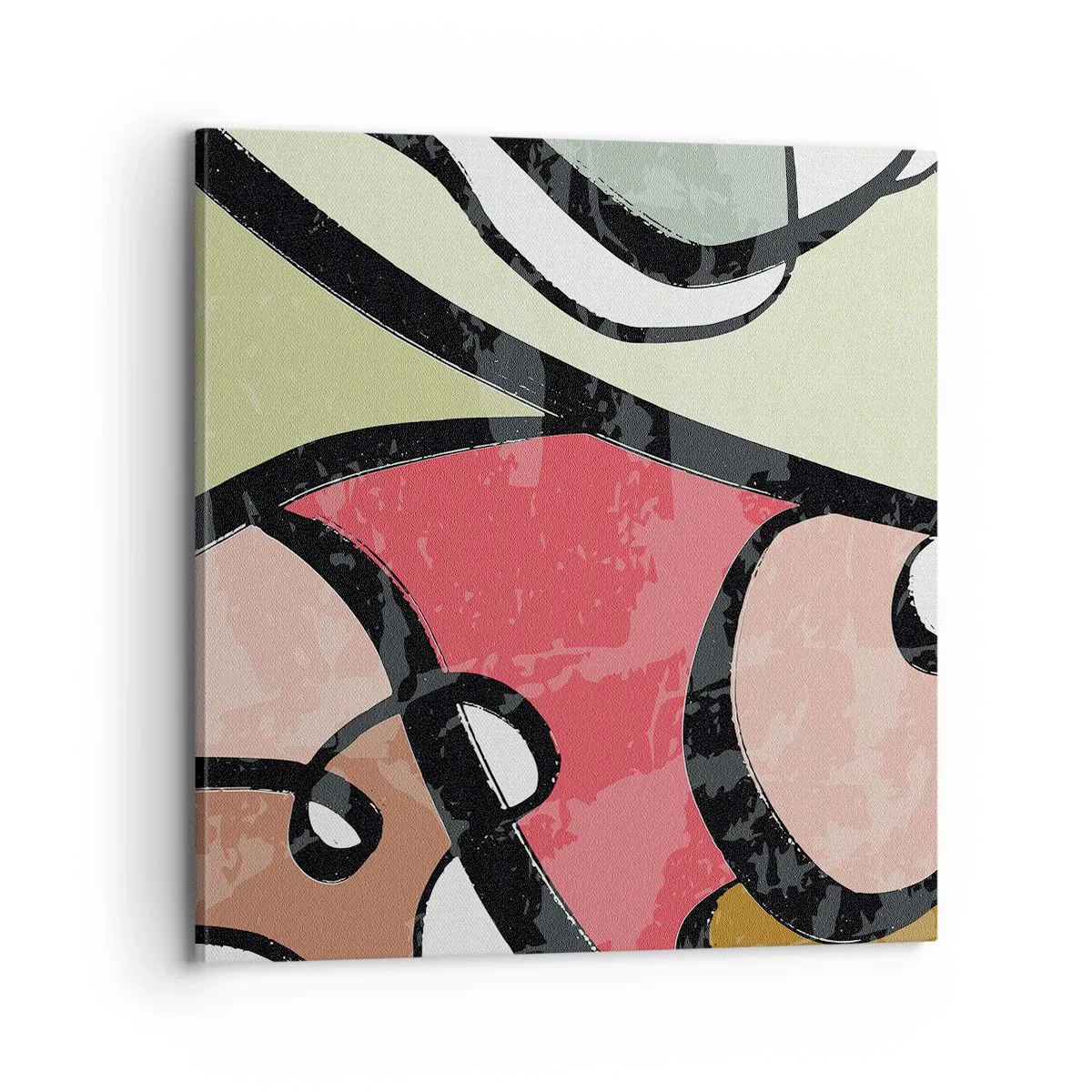 Cuadro sobre lienzo - Impresión de Imagen - Piruetas entre colores - 70x70 cm