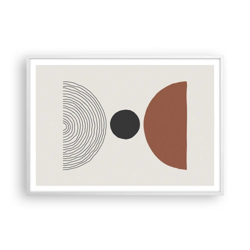 Póster en marco blanco - En el centro de la atención - 100x70 cm