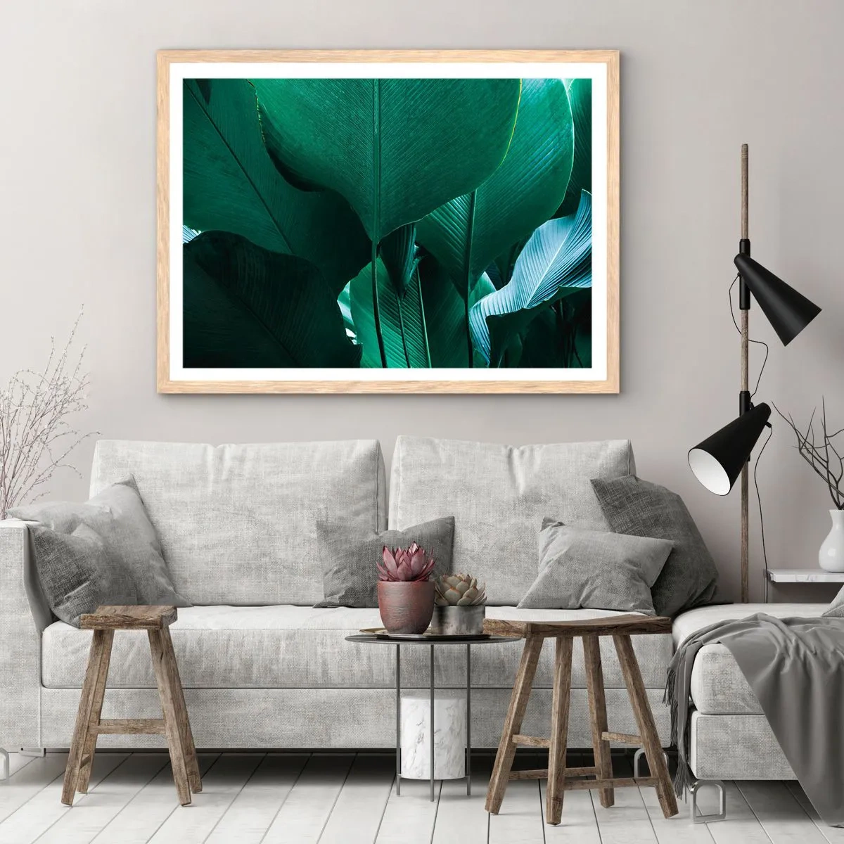 Póster en marco roble claro - De cara a la luz - 40x30 cm