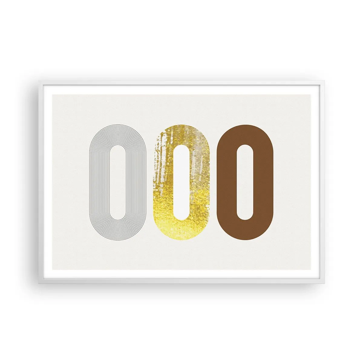 Póster en marco blanco - ¡Ooo! - 100x70 cm