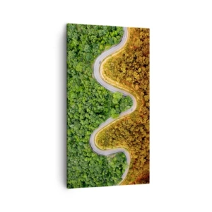 Cuadro sobre lienzo - Impresión de Imagen - Frontera serpenteante - 45x80 cm