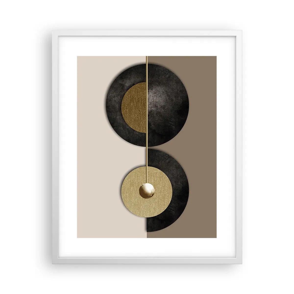 Póster en marco blanco - Variaciones en torno a un círculo - 40x50 cm